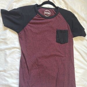 Brixton Men's Black and Red T-Shirt